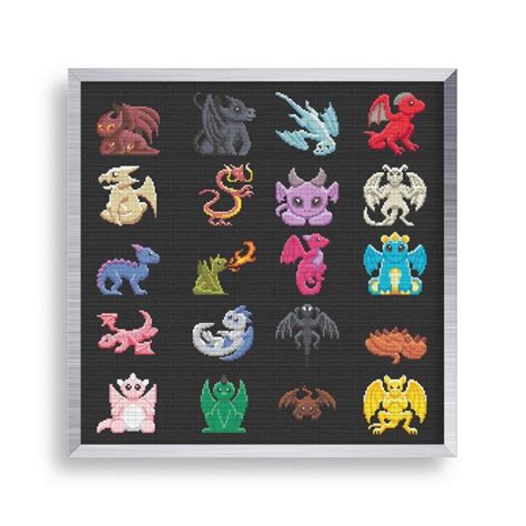 dragon cross stitch charts